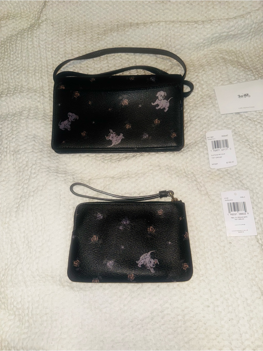 Coach 101 Dalmatian Crossbody And Wristlet Set. Nwt Vintage!